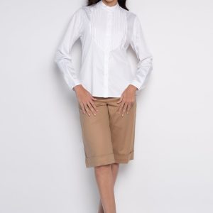 Camisa Com Nervuras Frontais Branca – Samy