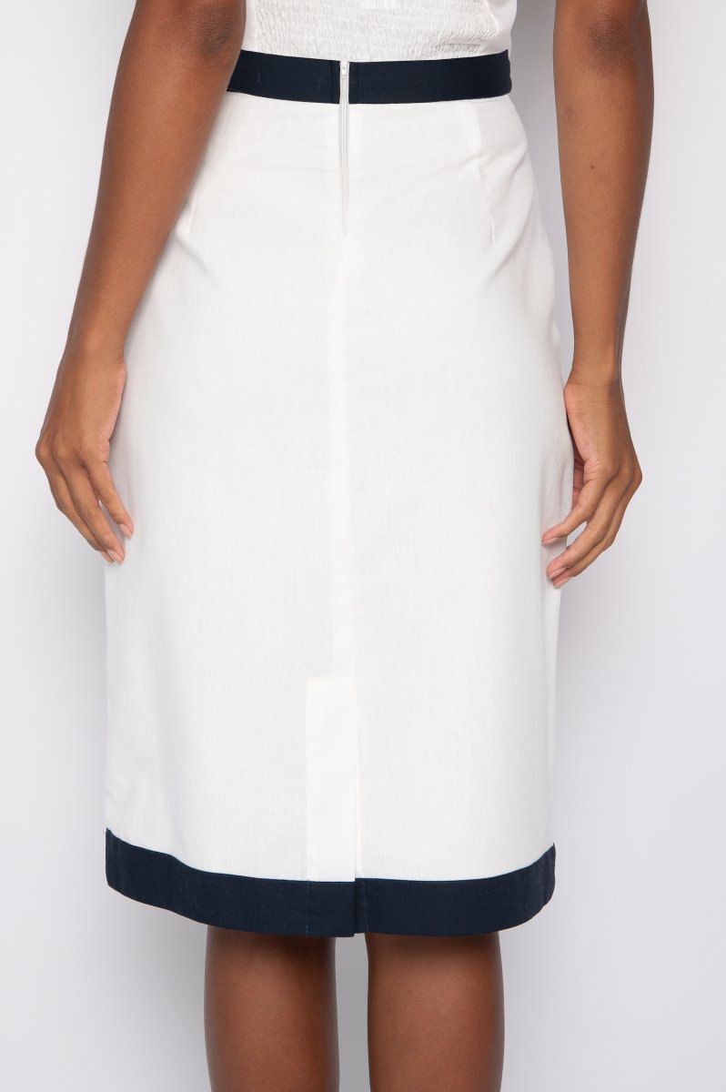 Saia Bordada Midi Off White – Simone - Image 5