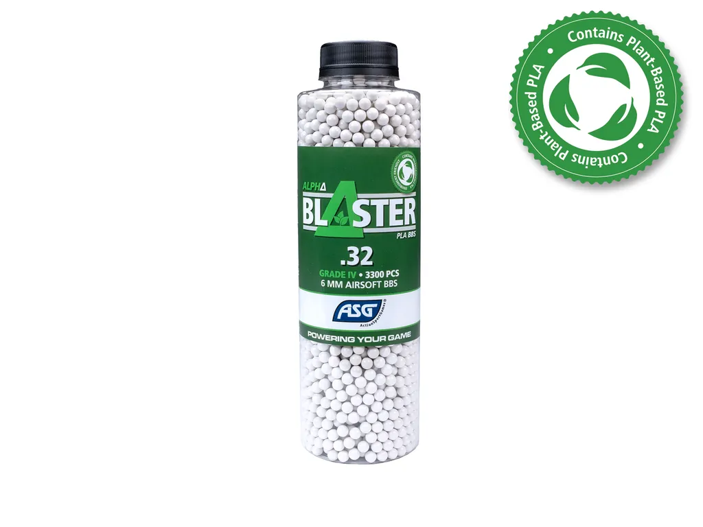 ASG Alpha Blaster PLA BBs, 0.32g, 3300 pcs, bottle