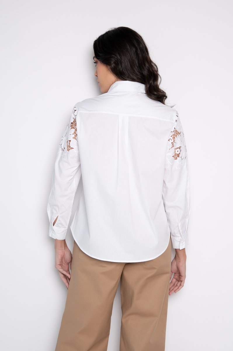 Camisa Bordada Manga 7/8 Branca – Adriana - Image 5