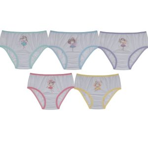 Kit 05 calcinhas escolinha fadinha