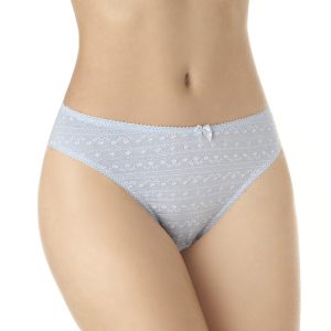 Calcinha média delicada estampa