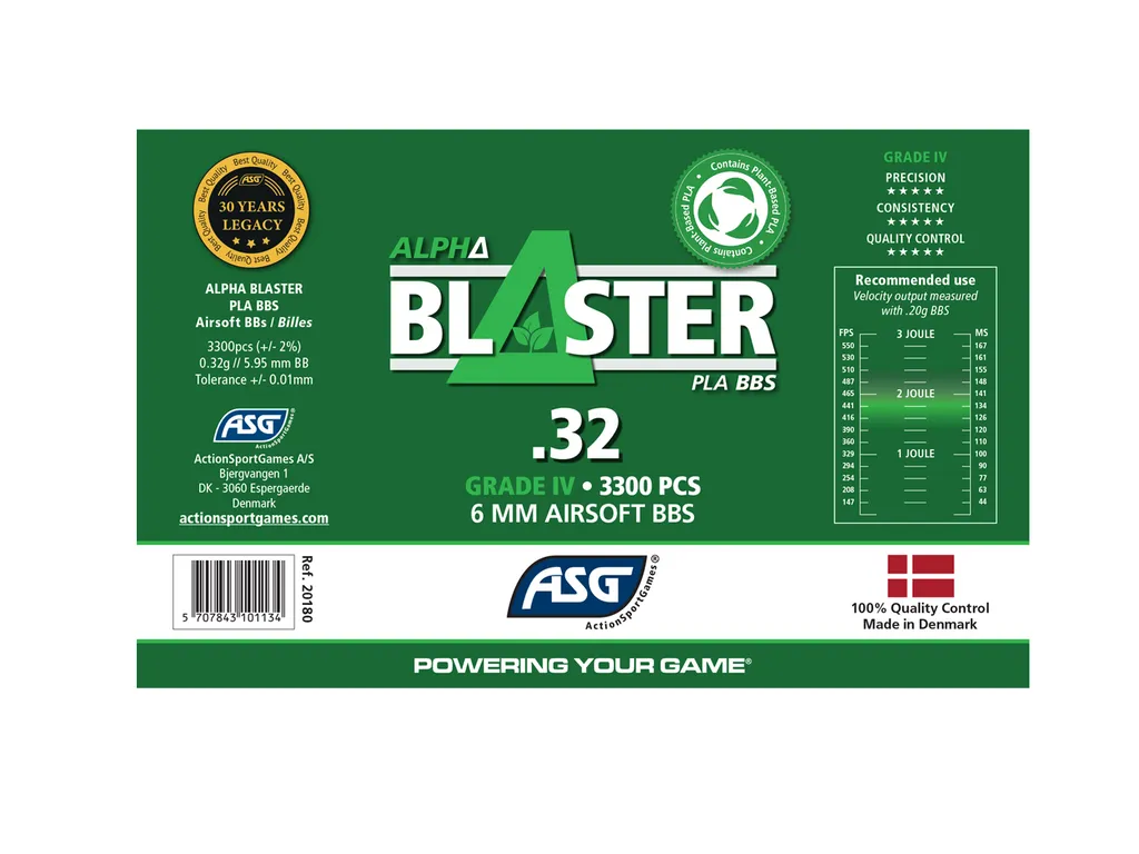 ASG Alpha Blaster PLA BBs, 0.32g, 3300 pcs, bottle - Image 4