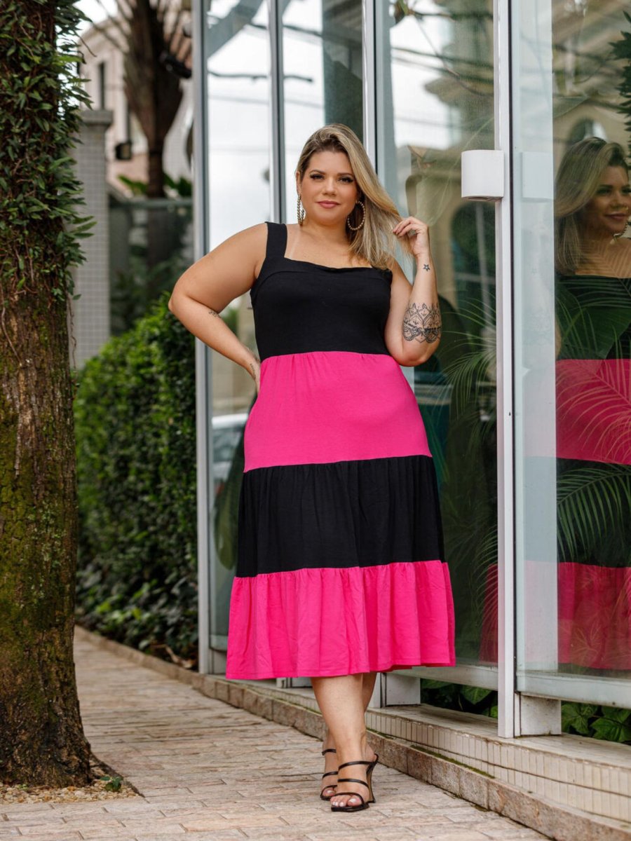 Vestido Longo Sofia Soltinho Alças Largas Verão Plus Size 31075 - Image 7
