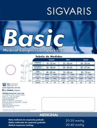 Meia Basic (972) 20-30 mmHg Meia Coxa 7/8 – Sigvaris - Image 2