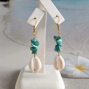 Bohemian Turquoise Shell Earrings