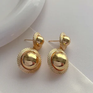 Classic Gold Sphere Earrings