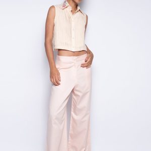 Camisa Cropped Bordada New Manteiga – Kiara