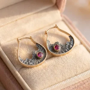 Vintage Mountain Peak Earrings