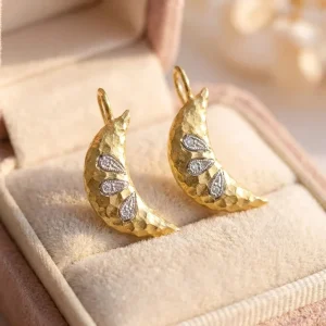 Vintage Moon Drop Earrings