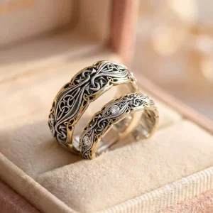 Vintage Couple Gold & Silver Ring
