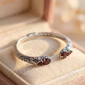 Vintage Open Red Crystal Bracelet