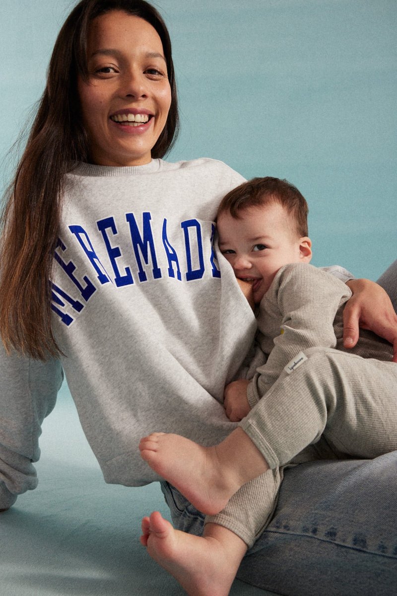 Grey Mère-made Breastfeeding Sweatshirt - Image 5