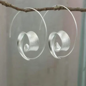 Modern Silver Earrings