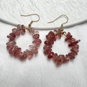 Romantic Strawberry Quartz Earrings