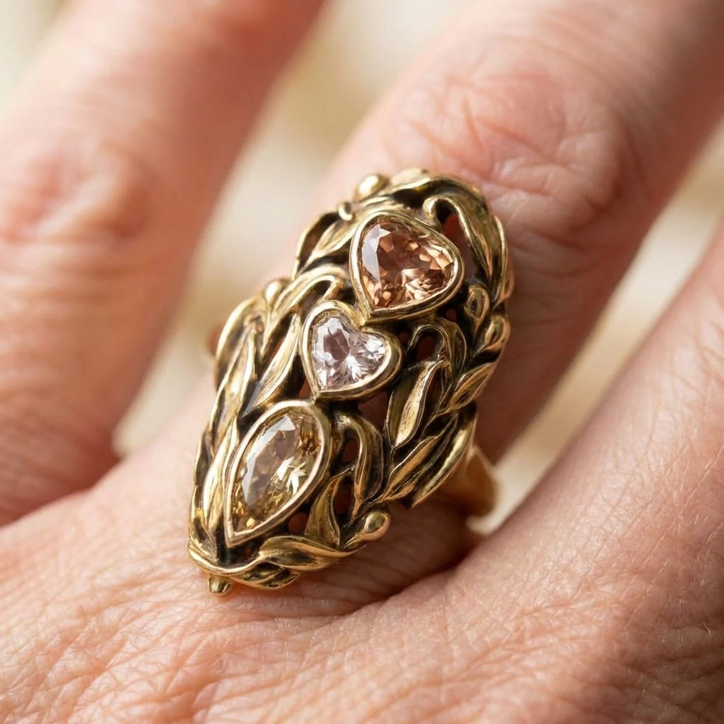 Heart Gemstone Ring - Image 2