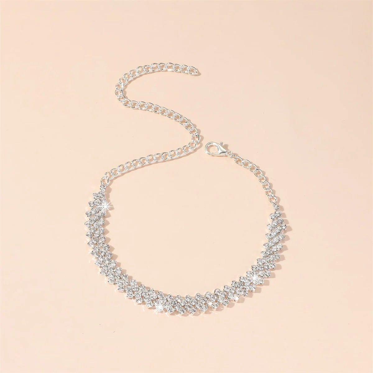 Vintage Silver Double Row Leaf