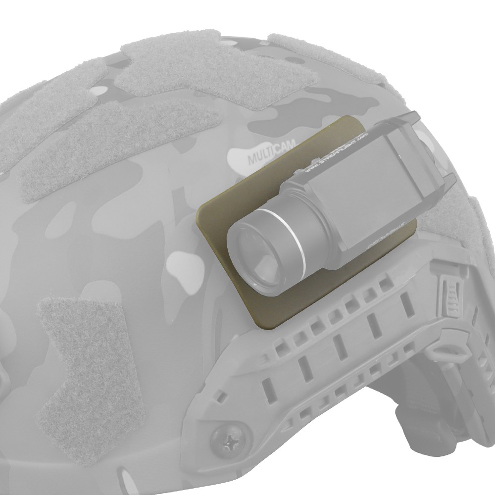 WOSPORT RAIL/GOPRO MOUNT FOR HELMETS VELCRO DARK EARTH - Image 8
