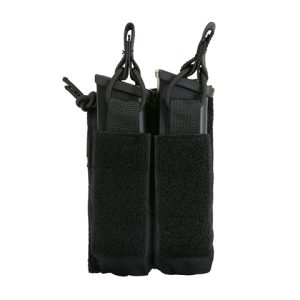 8FIELDS Open top double pistol mag pouch – Black